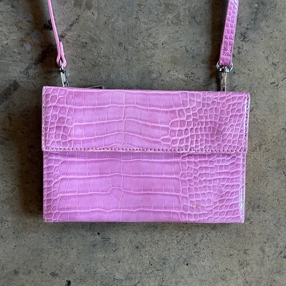 Mini purse in pink croc print - Picture 2 of 8